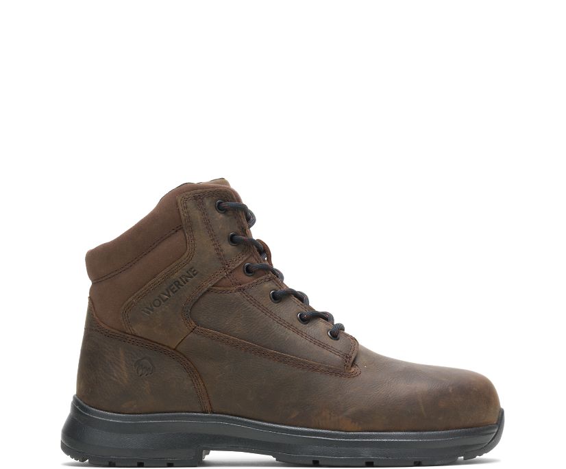 Bottes de Travail Wolverine Logan ESD Steel Toe 6" Homme - Marron (JLW182674)